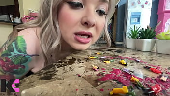 Giantess destroys tiny mouth focused vore Giantess destroys tiny mouth focused vore