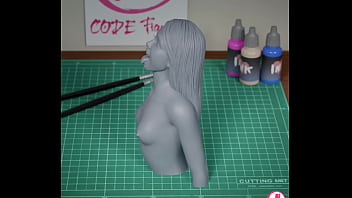 3d render turnaround of riley pornstar