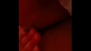 Pov brunnete girl with perfect small tits touching her delicious pussy