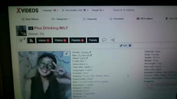Rejected verification video of "piss drinking milf" account on xvideos