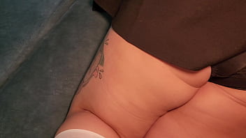 Sexy bbw student with a tight hole watches porn and tries fucking in practice