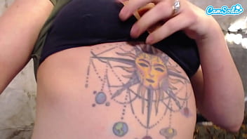 Blonde horny female solider fucks herself on cam