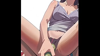 Hot horny hentai girl play with pussy