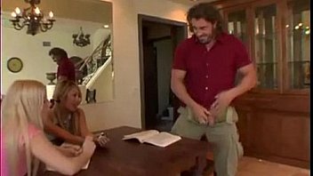 Threesome blonde anal