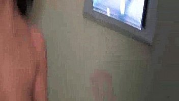 White cum juice in black mouth