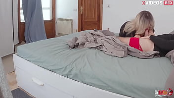 I get a gift from my stepmother in the form of blowjob and sex and i cum inside her