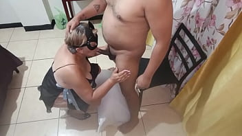 Old granny giving me a nice cock sucking