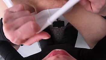 Wet blowjob handjob lick balls big cumshot and hot sperm in my mouth make me happy female pov sloppy blowjob and swallow