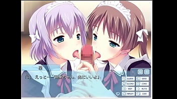 メイドの尻コキ＆ダブルフェラ