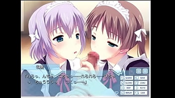 メイドの尻コキ＆ダブルフェラ