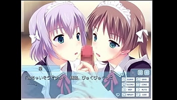 メイドの尻コキ＆ダブルフェラ