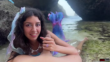 Met a real mermaid on an island and gave her legs to fuck