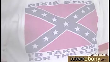 Ebony slut gets an interracial group sex 5