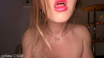 Pawg in red fishnet pantyhose seduces you and fucks her juicy pussy with a dildo