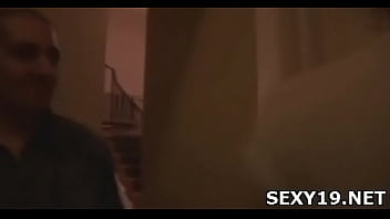 Cute chick bounds on hard cock