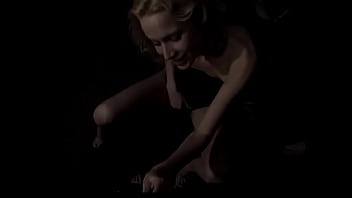 Blonde pulls off her black dress and bends over then gets fucked