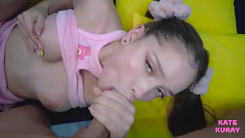 Beautiful blue eyed sexy teen cum inside pussy
