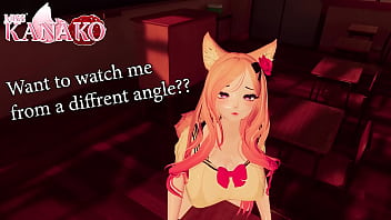 I grind a desk and ask you to watch and get turned on sexy catgirl vtuber cosplay