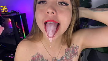 Brushing my teeth in a messy way full of saliva and drooling Brushing my teeth in a messy way full of saliva and drooling