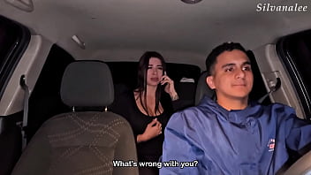 Hard fuck with the uber driver i made him cum twice and they almost saw us