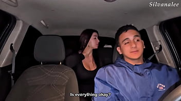 Hard fuck with the uber driver i made him cum twice and they almost saw us