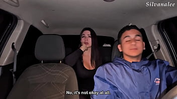 Hard fuck with the uber driver i made him cum twice and they almost saw us
