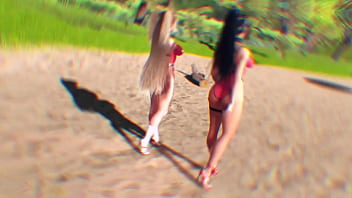 Beach rescuers clay and bay love when onlookers look at their oiled bodies