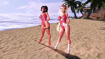 Beach rescuers clay and bay love when onlookers look at their oiled bodies