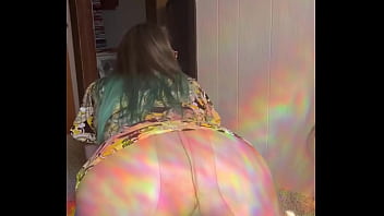 Joan day wears see through tights and flaunts curvy body