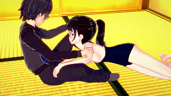 Not able to hold herself back anymore mio sakamoto rides guy's cock