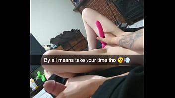 Wife smokes and cheats while home alone and cucks her husband on snapchat cumslut can't stop cumming