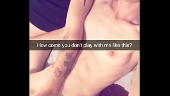 Wife smokes and cheats while home alone and cucks her husband on snapchat cumslut can't stop cumming