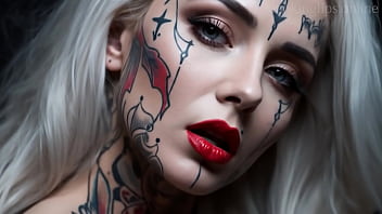 Smoking fetish ai movie red lipstick