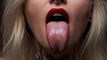 Smoking fetish ai movie red lipstick