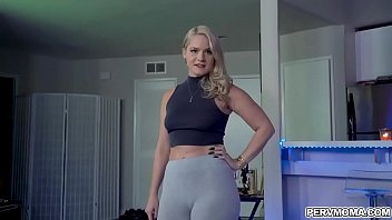 Lisey lets her stepson fondle her before teasing him with her tender touch Lisey lets her stepson fondle her before teasing him with her tender touch