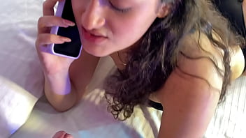 My friend talks to her boyfriend on the phone while i secretly fuck her like a real cuckold theyoungnico
