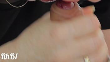 He cums when i caress him with my tongue