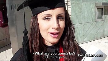 Teen giving blowjob for cash on balcony pov