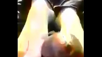 Toes massages cock