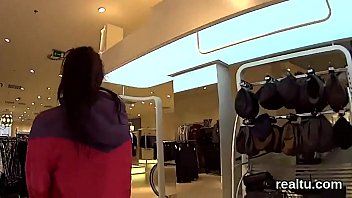 Enchanting czech chick is seduced in the shopping centre and shagged in pov