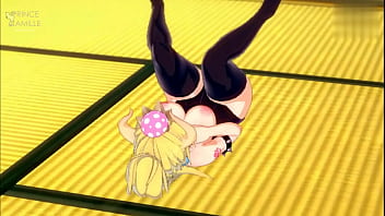 Bowsette is horny and impatient to start fucking on the floor