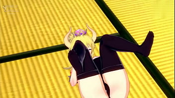 Bowsette is horny and impatient to start fucking on the floor Bowsette is horny and impatient to start fucking on the floor