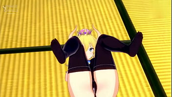 Bowsette is horny and impatient to start fucking on the floor