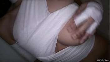 Big titty azumi harusaki is banged up like a mummy and her furry pussy is plunde