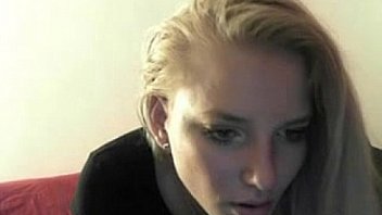 Sexy busty blonde cam girl on erotic chat show Sexy busty blonde cam girl on erotic chat show