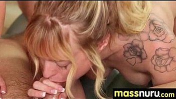 Busty teen gives nuru sex massage 30