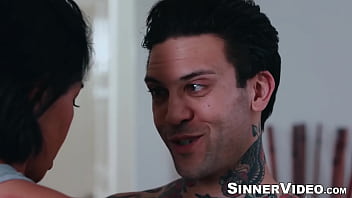 He plows into her hard and she enjoys every last inch of her pussy dripping for his hard cock until she milks him of his entire load