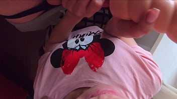 Sloppy blowjob egg licking cock jerking with sex toy dick sucking through fake vagina cum in mouth close up female pov suck