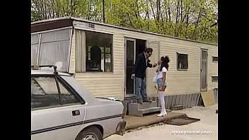 Olivia del rio sucks 3 dicks in a scrap yard and gets a facial reward