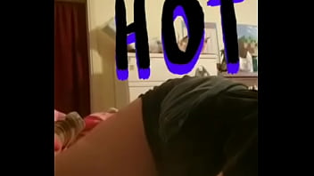 Horny college girl rubs her pussy against a bed